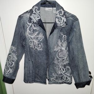 Chico's Size 1 Denim Jacket